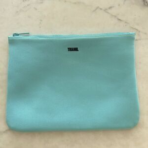 TRIANGL NEOPRENE Swim Travel or Makeup Bag LIGHT BLUE NEW